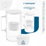 Vee filter Wessper D2 BOROSILICATE, 3 l, valge, kahe filtriga