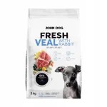 JOHN DOG Fresh Happy Start kuivkoeratoit noortele kutsikatele vasikaliha ja j&auml;neseliha, 3 kg