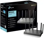 Juhtmevaba ruuter TP-Link Archer BE400 BE6500, Wi-Fi 7, 2x 2,5G, EasyMesh, VPN, 6 antenni