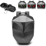 Mootorratturi seljakott LED-silmadega, veekindel, kiivrialus, Bluetooth-ekraaniga