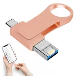 512 GB 4in1 USB-m&auml;lupulk, USB 3.0, Micro-USB, Lightning, USB-C, roosa