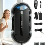 X1 aknapesurobot, AI navigeerimine, topelt pihustus, puldiga, 3200Pa, 72W