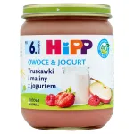 Laste magustoit HiPP Bio maasikate, vaarikate ja jogurtiga, alates 6 kuud, 160 g