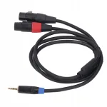XLR jagamiskaabel 3,5 mm Y, topelt emane XLR-3,5 mm kaabel