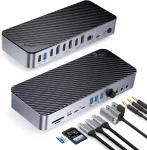 Dokijaam 22 USB-C pordiga, 8K DisplayLink, 60W PD