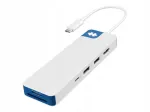 HyperDrive Flex Ultra USB-C jaotur 8 porti, valge-sinine