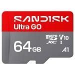 SanDisk ULTRA GO 64GB microSDHC 140MB/s Class 10 U1 V10 A1 UHS-I kaart