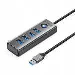 USB jagaja Orico PDD4U-U3, 4x USB-A 3.0, hall