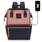 Naiste seljakott Himawari 9001, 15,6" s&uuml;learvutile, USB-ga, tumesinine-roosa