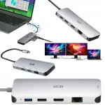 USB-C s&uuml;learvuti dokipunkt, toetab kahe monitori &uuml;hendamist HDMI kaudu