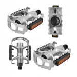 MTB jalgratta pedaalid h&otilde;bedased, alumiiniumist, helkuritega