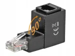 DELOCK nurkadapter RJ45, 90&deg;, pistiku-pistikupesa, Cat.6 UTP