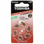 Toshiba 312 kuuldeaparaadi patareid, 6 tk