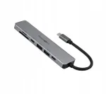 USB-jaotus Reinston EHUB05, 7 pesa: HDMI, microSD, SD, 2x USB, 2x USB-C