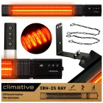 Infrapunasoojendi RAY IR, 2,5 kW, 9 taset, kaugjuhtimine, taimer, terrassile