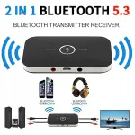 Bluetooth 5.3 saatja ja vastuv&otilde;tja, AUX, RCA, USB, laetav