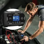 Automaatne aku laadija LCD-ekraaniga, 12V/24V