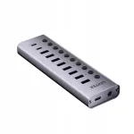 USB jagaja Unitek 10-&uuml;hes, 8x USB-A, 2x USB-C, 5Gbps, l&uuml;litijuhtimisega