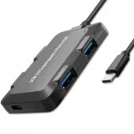 USB-C jagaja Qoltec 5-in-1, 4x USB 3.0, micro USB