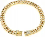 Koera kaelarihm GOLD, kaunistatud tsirkoonidega, 35 cm, metallist