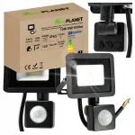 LED halogeenvalgusti 10W 900lm liikumis- ja h&auml;mardusanduriga IP65