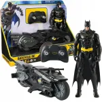 BATMAN 30 cm m&auml;ngunukk koos puldiga juhitava BATCYCLE RC mootorrattaga, DC Studios