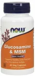 Toidulisand NOW FOODS gl&uuml;koosamiin ja MSM, 60 kapslit
