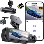 SHRINLUCK X5 WiFi 4K 360&deg; ees- ja tagakaameraga autokaamera