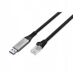 USB-A adapteri kaabel Digitus, RJ45 Cat.6A S/FTP, 1 Gbit/s, 10 m