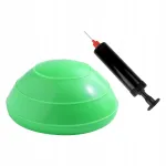 Poolringikujuline PVC pilatese pall, libisemiskindel, t&auml;ispuhutav, roheline