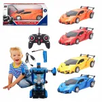 Puldiga juhitav 2-in-1 muudetav auto-robot LED-iga