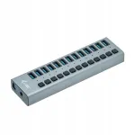 USB jagaja I-TEC, 13 &uuml;hendust, laadimisega, 60 W toiteadapter