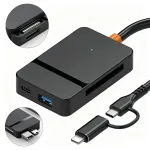USB-A ja USB-C m&auml;lukaartide lugeja SD/TF/CF/MS, 5 Gb/s andmeedastus