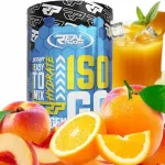 Real Pharm ISO GO 600g sidruni-virsiku maitsega isotooniline s&uuml;sivesikute ja vitamiinidega jook