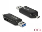 Delock 91734 T SD / MMC ja Micro SD Micro USB OTG / USB 5 Gbps kaardilugeja