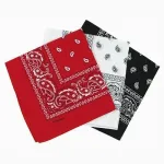 Bandanade komplekt, 3 tk, must, punane, valge, paisley muster