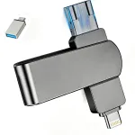 USB m&auml;lupulk 128 GB, 80 MB/s, &uuml;hilduv iOS, USB-C, USB, Micro-USB