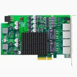 POE+ Gigabit v&otilde;rgukaart, 4 RJ45 porti, v&auml;litingimustesse, terasest