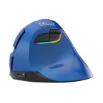 DELUX M618MINI traadita vertikaalne hiir, Bluetooth ja 2,4 GHz, sinine