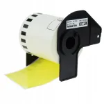 Brother QL DK-22606 siidpaberist etikett, 62 mm x 15,24 m, kollane