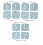 Elektroodipatjad TENS/EMS, 4x4 cm, 2 mm pistik, 12 tk