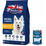 Butchers Blue+ kuiv koeratoit kanaga 10 kg + kingitus konserv