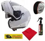 CABERG DUKE II MAP mootorratturi kiiver, valge metallik, suurus L