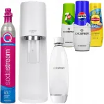 SodaStream Terra valge mullitaja pudeli ja 3 siirupiga: Pepsi, 7UP, Lipton