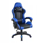 Ergonoomiline kontoritool pehmendusega, sinine-must
