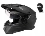 Motorratturi kiiver D-SRS Solid V.24, must, XL (61-62 cm)