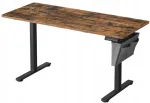 Reguleeritava k&otilde;rgusega elektriline laud SONGMICS 60x140 cm, tume puit
