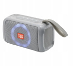 Juhtmevaba k&otilde;lar T&G TG193 Bluetoothi, raadio, LED-valgustuse ja mikrofoniga, hall