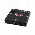 HDMI l&uuml;liti SAVIO CL-26, 3 HDMI sisendit, audio ja video edastus, k&auml;sitsi juhtimine, vooluallikas pole vajalik