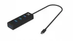 KRUX USB jagaja, 4 x USB 3.0, USB Type-C